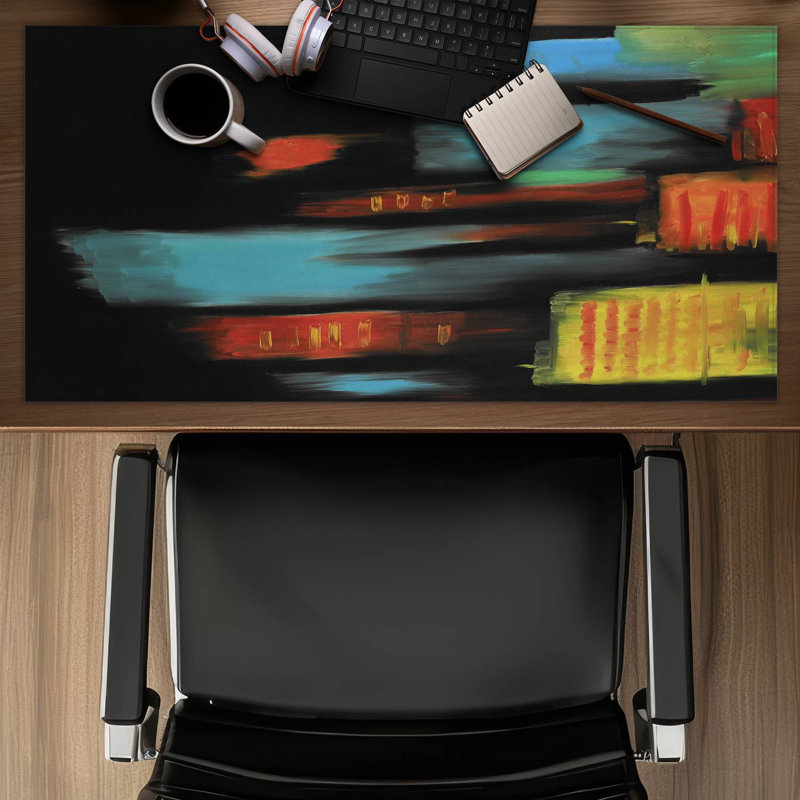Abstract tall buildings - 15.75"x31.50" Desk mat