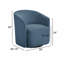 Fauteuil d'appoint pivotant en tonneau - bleu-113286085