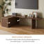 Modern Walnut Extendable TV Stand, Adjustable 63"–87" Console with Storage for TVs up to 85"