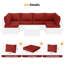 Ensemble de coussins de siège et de dossier remplaçables 3,5 po Abbel (ensemble de 6 coussins, 6 dossiers, 2 coussins d'angle)-1576894037