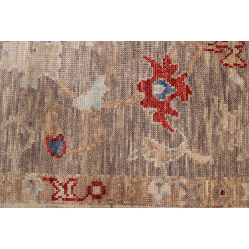 Tapis taupe moderne gris Oushak 9 pi 10 po x 14 pi 1 po