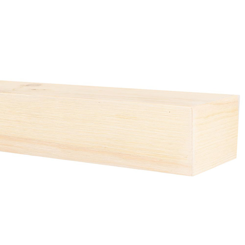 Tablette de cheminée rustique en bois - fabriquée et usinée à la main aux États-Unis, Non fini, 6", 60 po de longueur