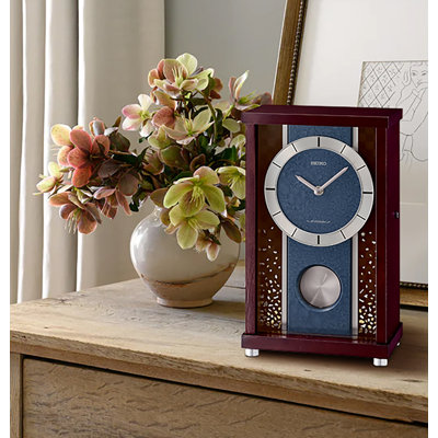 Seiko Blue Stream Musical Mantel Clock with 18 Melodies