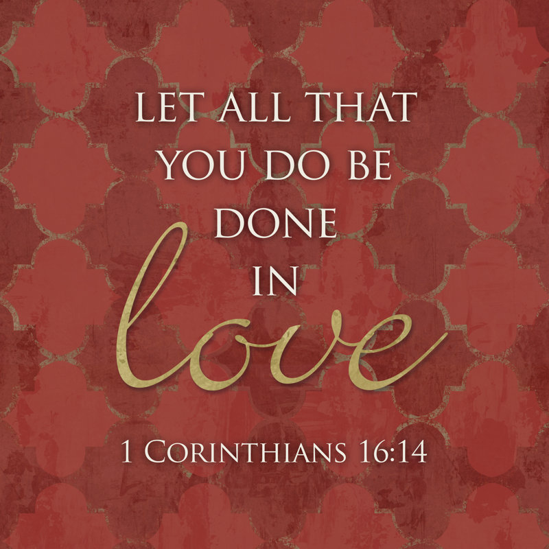Love Pattern 2 - Wrapped Canvas Print, 76cm H x 76cm W x 3.8cm D