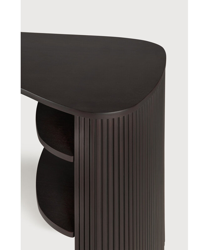 Roller Max Solid Wood Executive Desk, Dark Brown