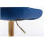 Repose-pieds chromé et base réglable en velours mécanique à hauteur réglable + tabouret de bar simple à pieds dorés, ensemble de 2