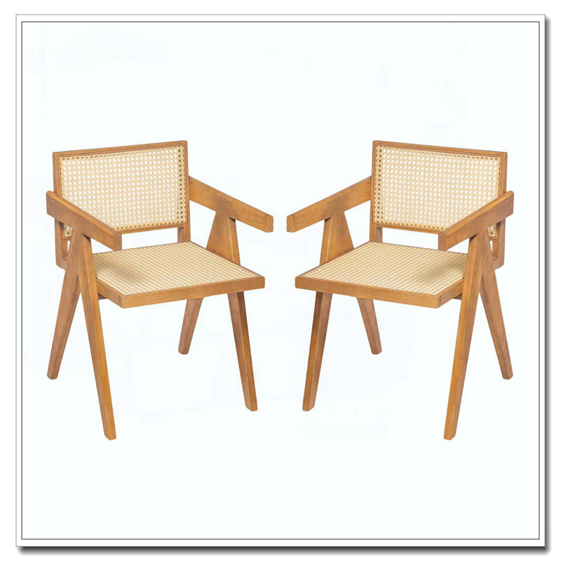 Chaise avec accoudoirs, Naturel