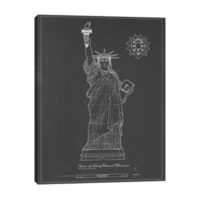 Statue Of Liberty by Tina Carlson - Wrapped Canvas Print