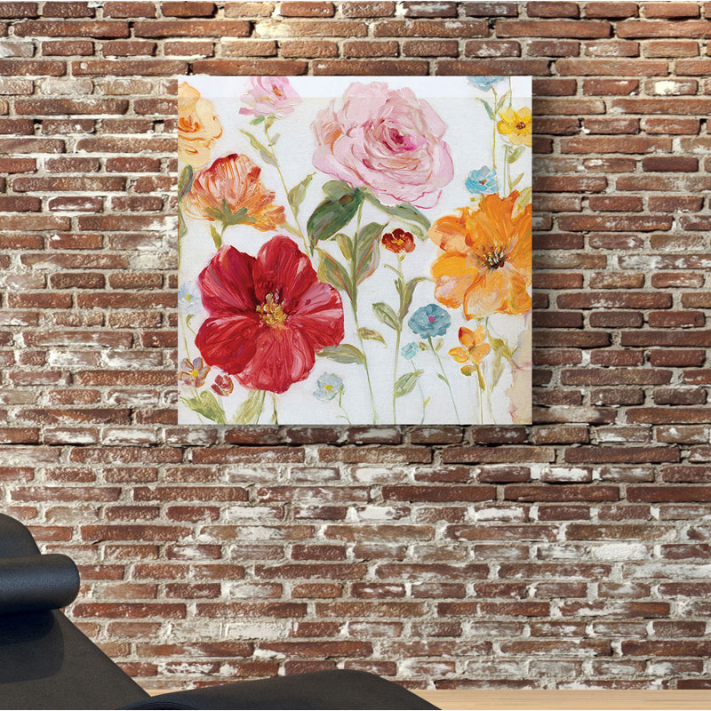 « wildflower fantaisie ii », peinture sur toile tendue, H 40 po x l 40 po x P 1,5 po
