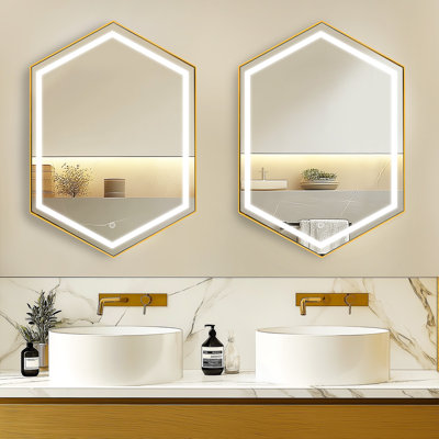Briahna 24" W x 34" H LED Medicine Cabinet with Mirror