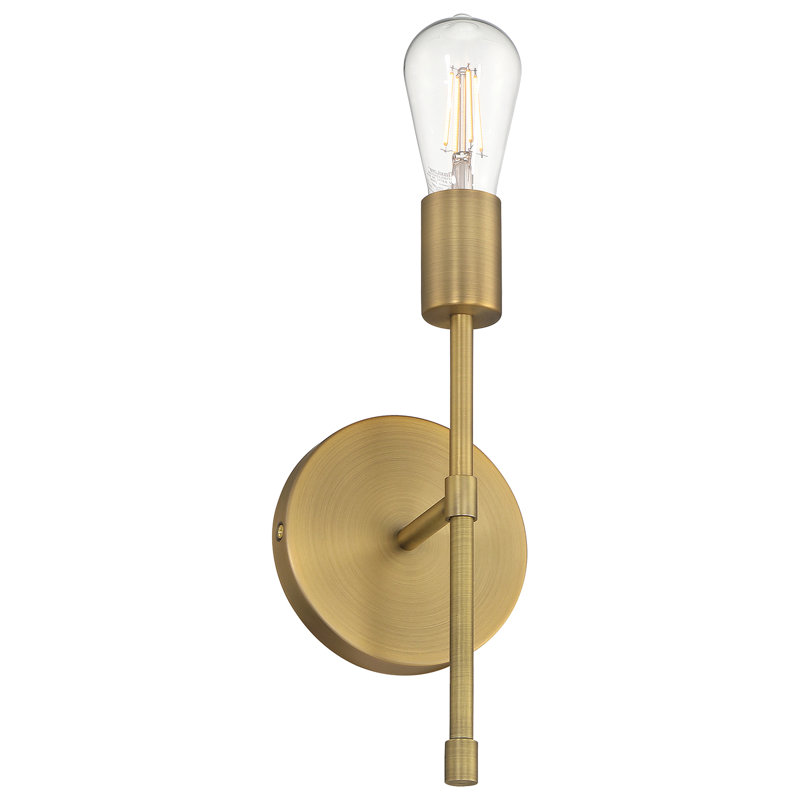 Applique murale 1 lumière DEL Cheryl, Laiton brossé antique