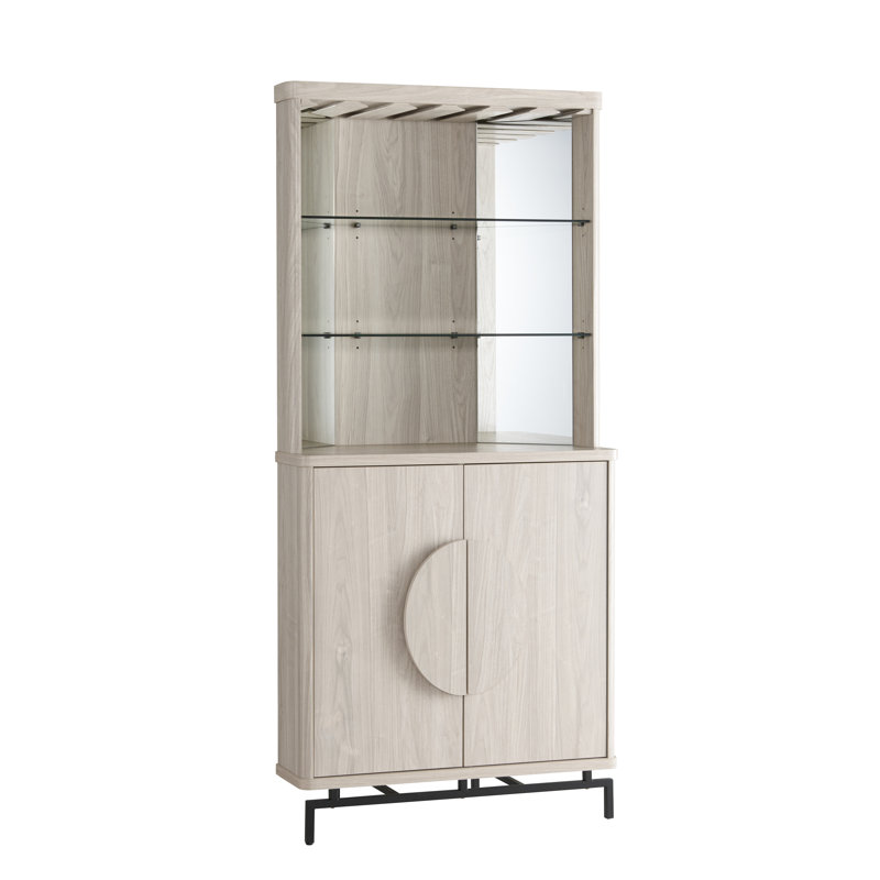 Armoire de bar d'angle, Chêne blanc