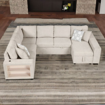 Dishu 109'' Upholstered Sofa