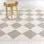 Tapis taupe rectangulaire en polypropylène tissé géométrique Machie-444445163