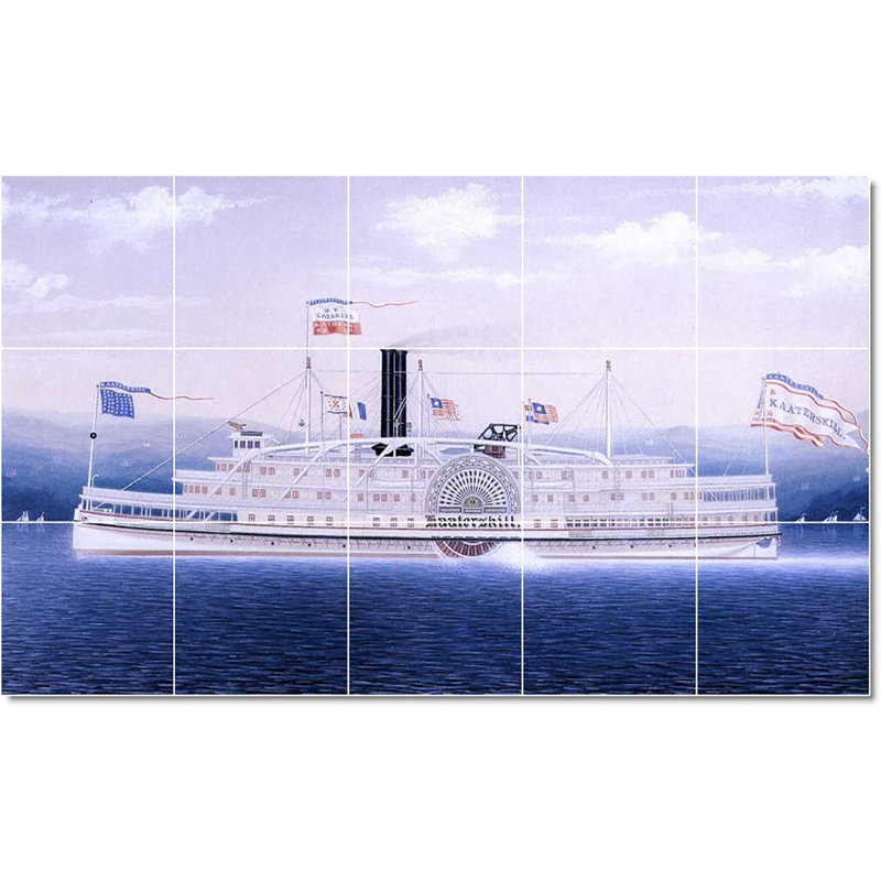 Carreau de céramique 60 po x 36 po 12 po x 12 po, Peinture de bateau James Bard W22079