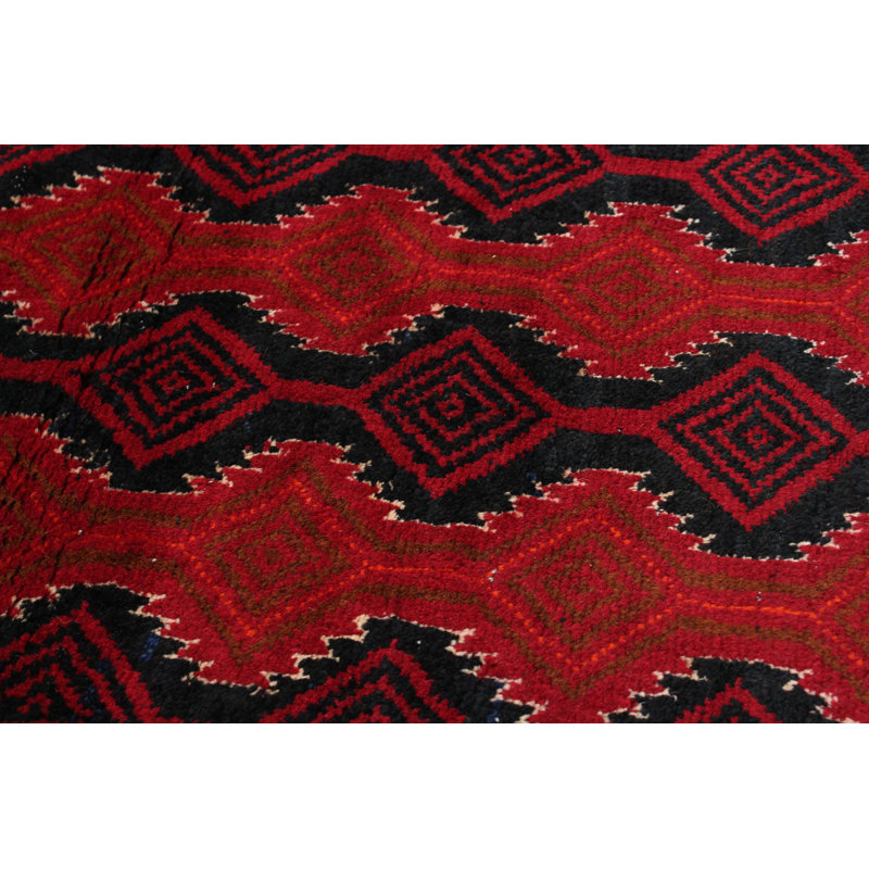 Bolish One-of-a-Kind 3'3" X 5'10" 1980s Wool Area Rug in Red