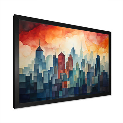 Aquarelle colorée, art mural New York City II