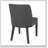 Fabric Upholstered Dining Chair Set with 4 Wood Legs， Upholstered Back