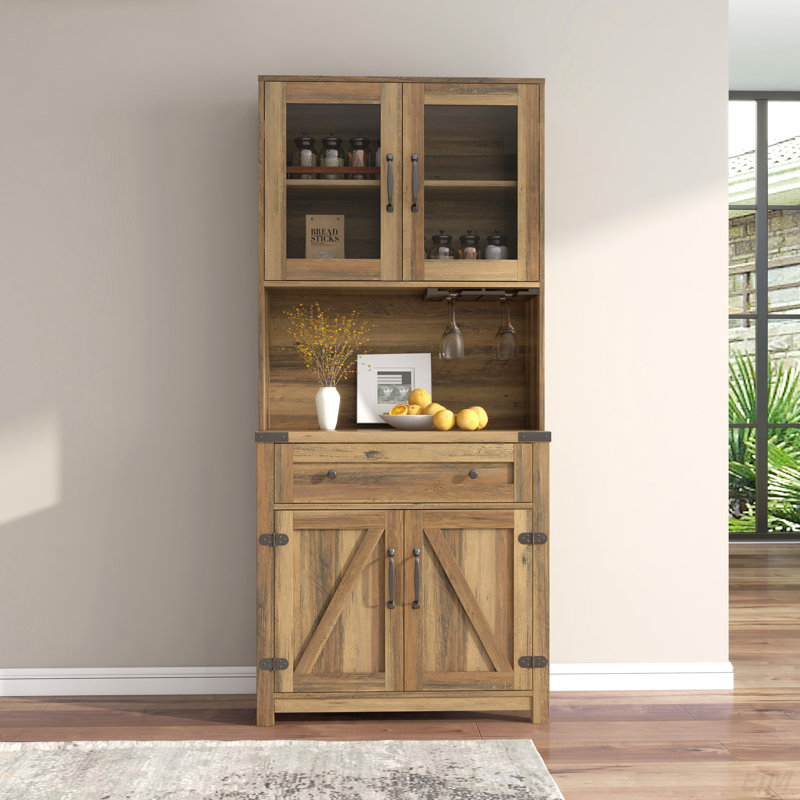 Armoire de bar avec porte-gobelet Arleatha