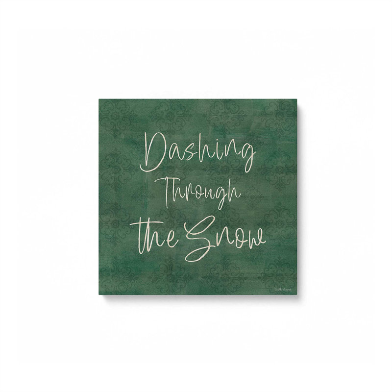 «Dashing Through the Snow», reproduction sur toile dans un cadre, Toile tendue, H 16 po x l 16 po x P 1,25 po
