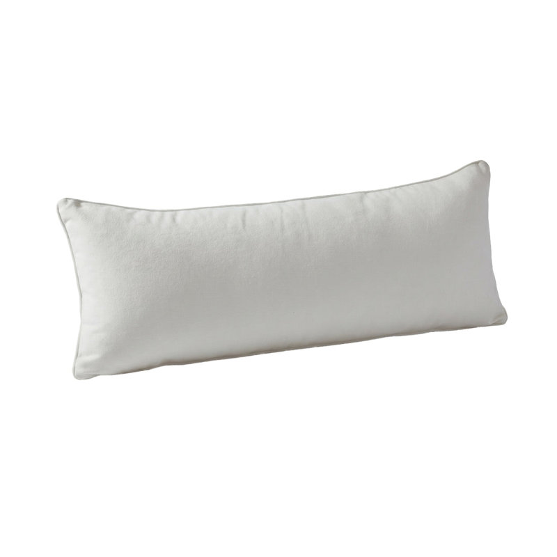 40x110cm Piped Edge Scatter Cushion Cover, Ivory