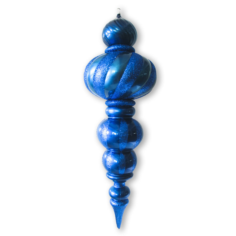 ornement Finial, Bleu, H 36 po x l 12 po