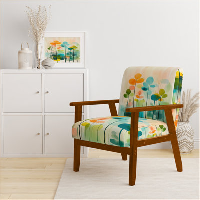 Chaise rembourrée Abstract Botanicals