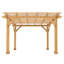 10' x 12' Pergola  Premium Cedar Wood Structure with Multilevel Roof Design and Natural Brown Stain Finish