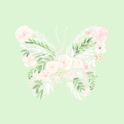 Butterfly On Sage - Wrapped Canvas Art Prints