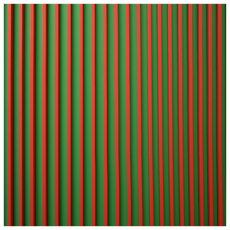Tapisserie murale à rayures verticales vert et rouge, 104in H x88 with 4 Grommets