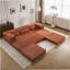 Canapé à compression Boneless, canapé convertible au sol, canapé modulaire convertible Boneless, aucun assemblage requis, tissu polaire circulaire, surdimensionné à 4 places avec 3 coussins-1912950136