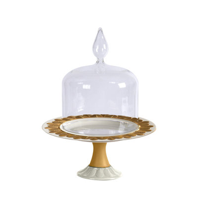 Peacock Cake Stand With Cloche