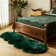 Cozy Thick Green Faux Sheepskin Area Rug