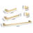 5 Bathroom Fixtures Kit - 304 Material, Finish, Modern Touch, Easy To Install In All Rooms, Brushed Gold Appearance Hardware Group , Corrosion Resistance, Feature, Different Hue-1345589873