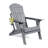 Unicoi Plastic Folding Adirondack Chair with Adjustable Backrest-1812206645