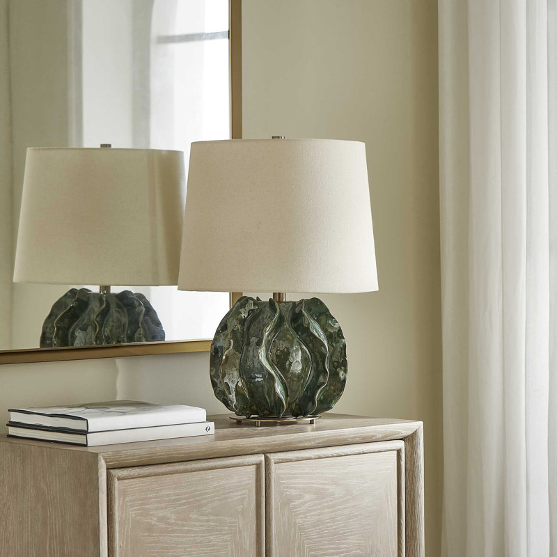Uttermost Guinevere Deep Green Table Lamp