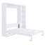 Grand lit escamotable mural avec tablettes, blanc-1015274042
