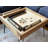 Rustic Byo Board Game Table And Puzzle Table With Removable Tempered Glass Top And Hidden Storage Drawer - Made In The Usa. Measures 25x25"