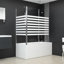 Porte de douche pliante en verre trempé VidaXL-82897189
