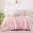 Andency Pink Comforter Set Full, 3 Pieces Lightweight Soft Rustic Pink Ruffle Comforter Women Girls, Solid Farmhouse Microfiber Bedding Comforter Set-124610433-124610444