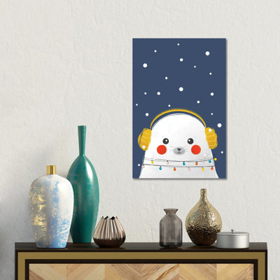 Christmas Baby Seal by Show Me Mars - Gallery-Wrapped Canvas Giclée on Canvas