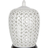 Carved Lattice Urn
