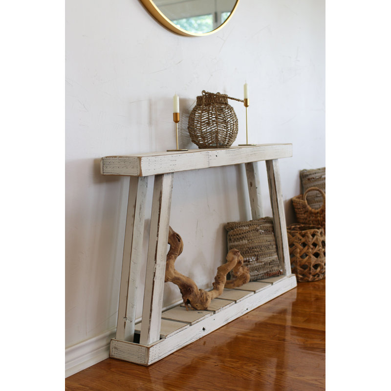 Bryin 46'' Unfinished Solid Wood Console Table
