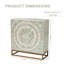 Armoire de rangement Providence multicolore bohème avec incrustation de nacre et structure en métal doré