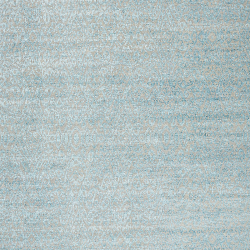 Blue Vintage Traditional Wool Silk Blend Rug - 12' x 17'9"