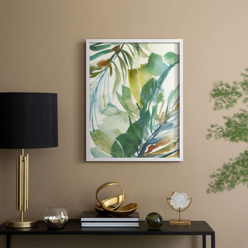 Paradise Memory II Framed Print - Solid Wood, 30" H x 24" W, White