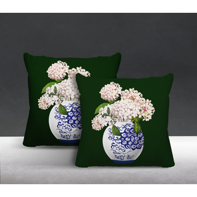  Indoor / Outdoor Floral Square Throw Cushion