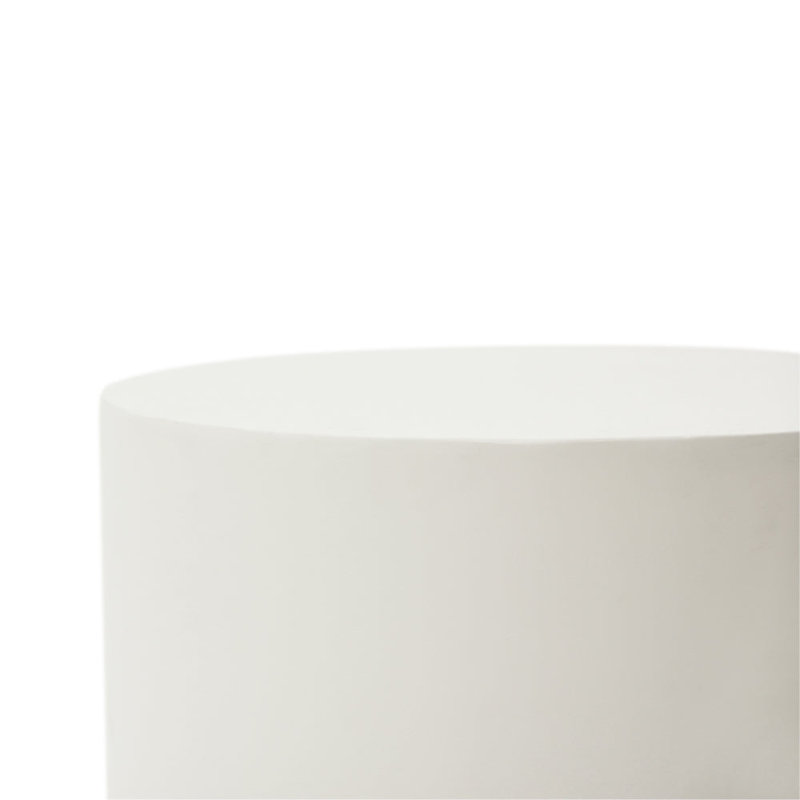 Round Outdoor Side Table , 17.7 " W 17.7 " D, White