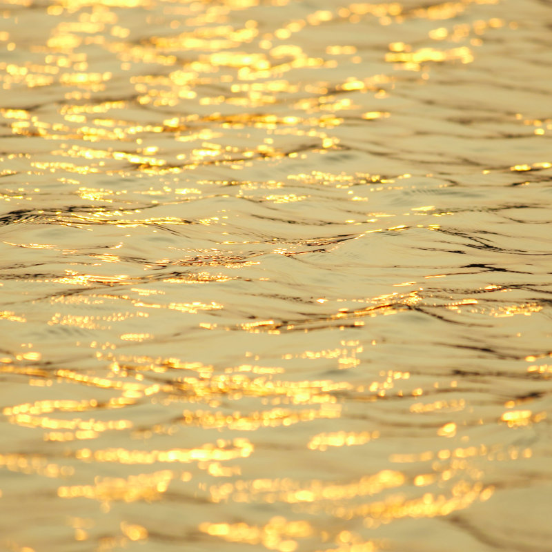 Water Reflection At Sunset - Wrapped Canvas Print, 30cm H x 30cm W x 3.8cm D