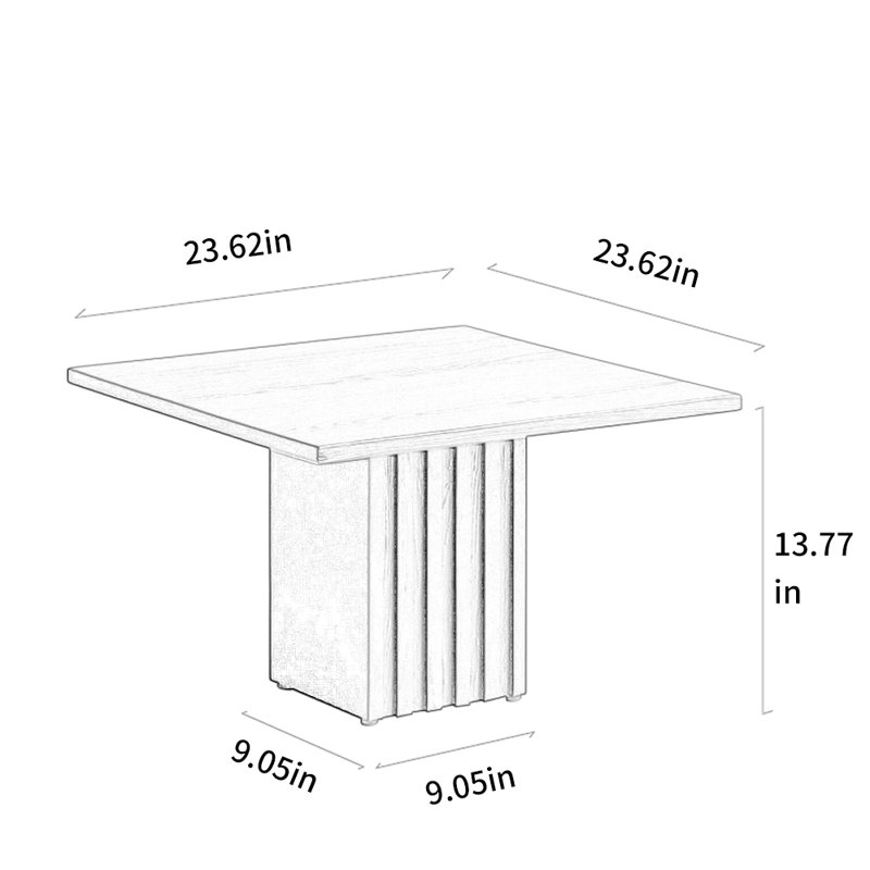 Table basse Creative, H 13,77 po x l 23,62 po x P 23,62 po